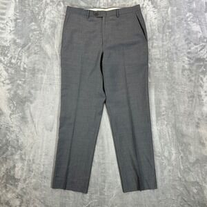 Santorelli Luxury Serge Pants Men's Size 35x34 Gray Virgin Wool